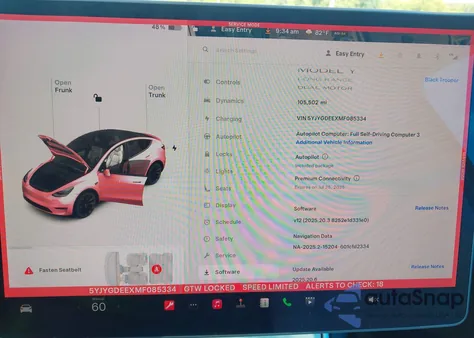 2021 Tesla Model Y Long Range Dual Motor All-Wheel Drive from USA, damaged, VIN 5YJYGDEEXMF085334